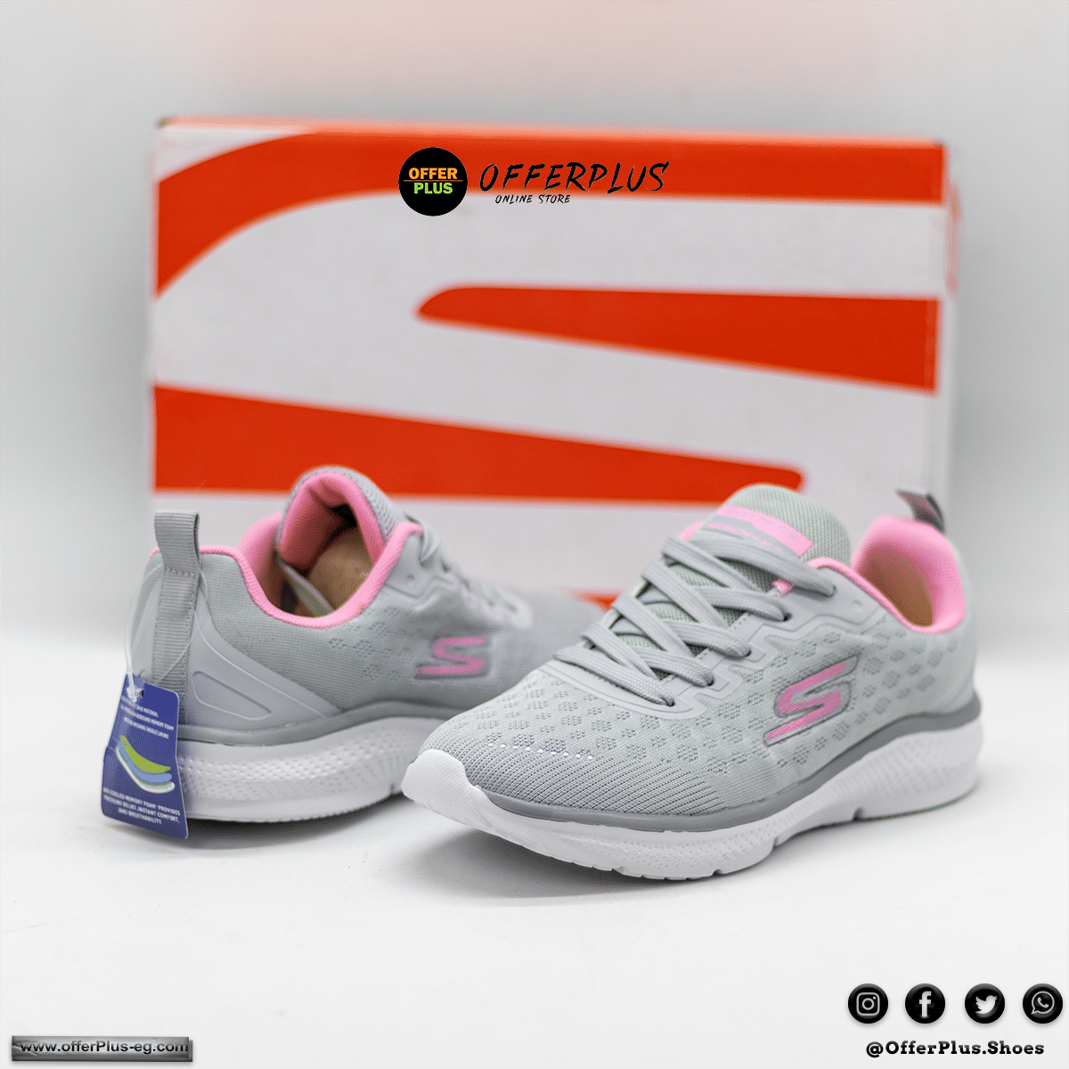 Skechers Relaxed Fit Air Cooled Memory foam 2023 -Grey - الصورة 4