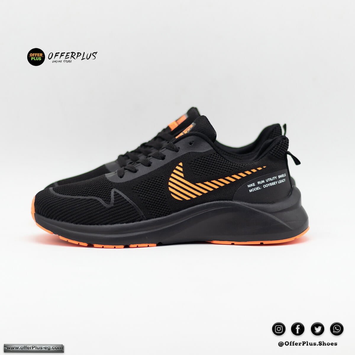 Nike Running Sports Plus Size 2023-Black&Orange
