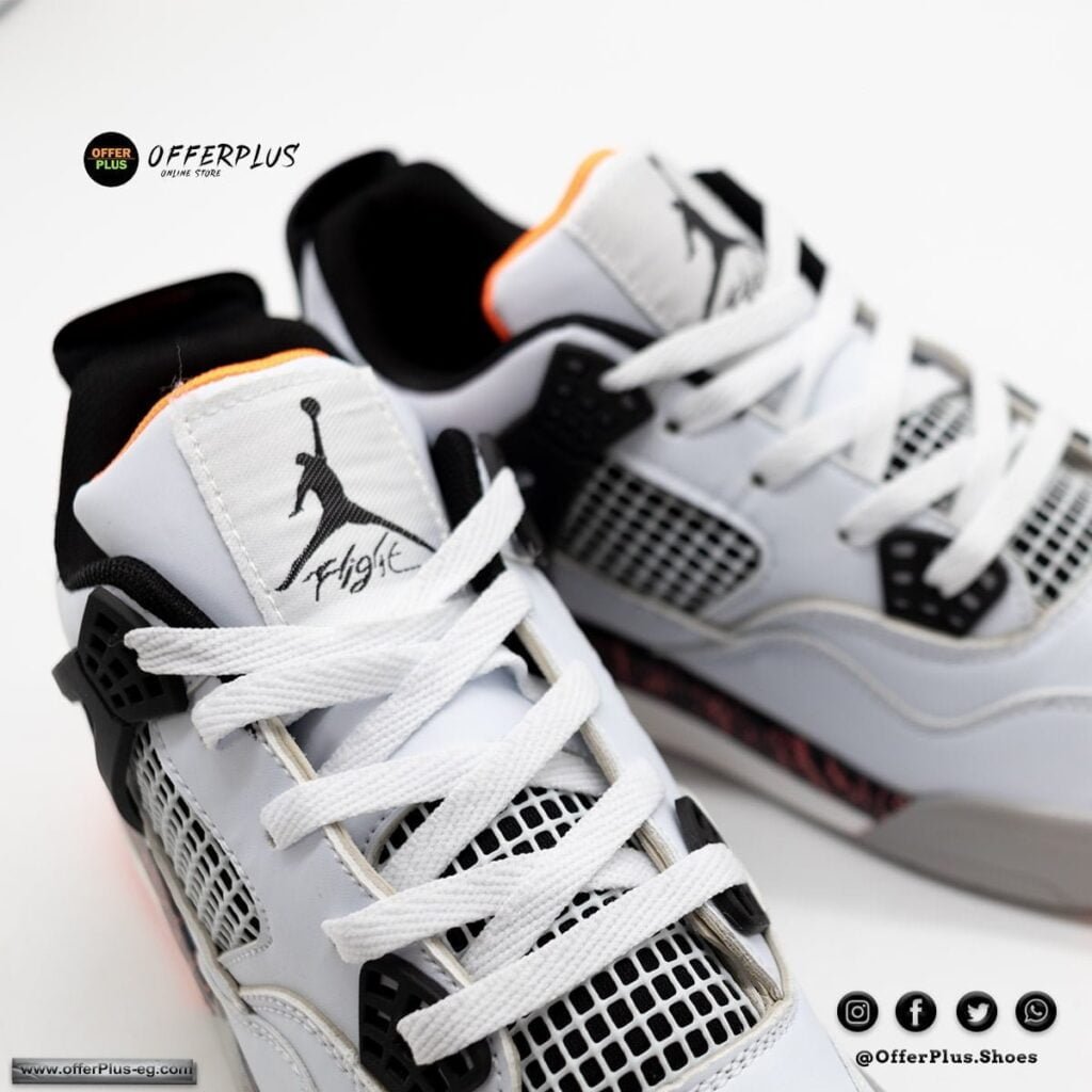 ⁦Nike Air Jordan 4 - 2023 - White3⁩ - الصورة ⁦2⁩