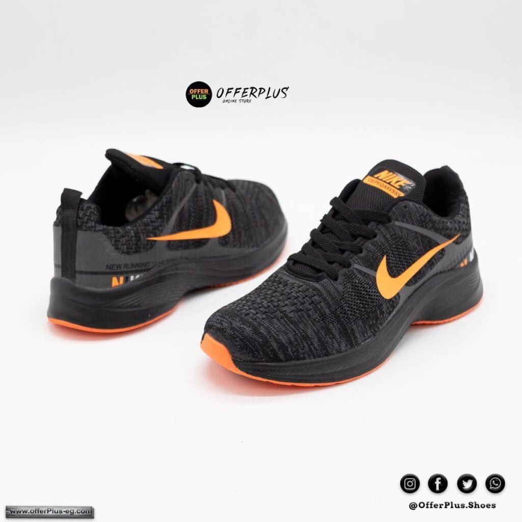 ⁦Nike RUNNING SPORTS - Black&orange⁩ - الصورة ⁦2⁩