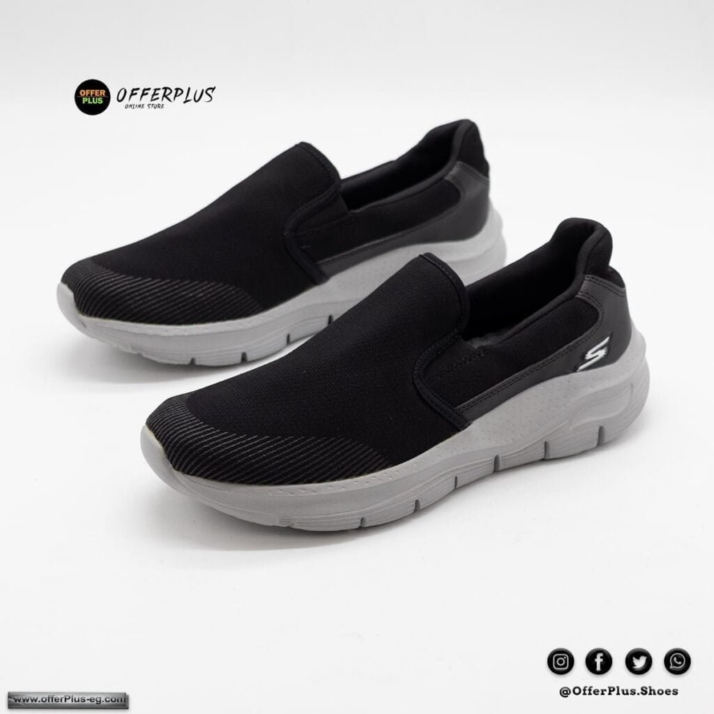 ⁦Skecher goga MAT Big size -black&grey⁩ - الصورة ⁦4⁩