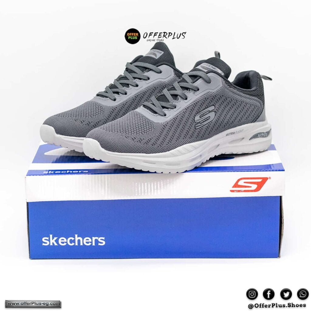 ⁦SKECHERS ARCHFIT ULTRA FLIGHT 2023-PLUS SIZE Grey⁩ - الصورة ⁦3⁩