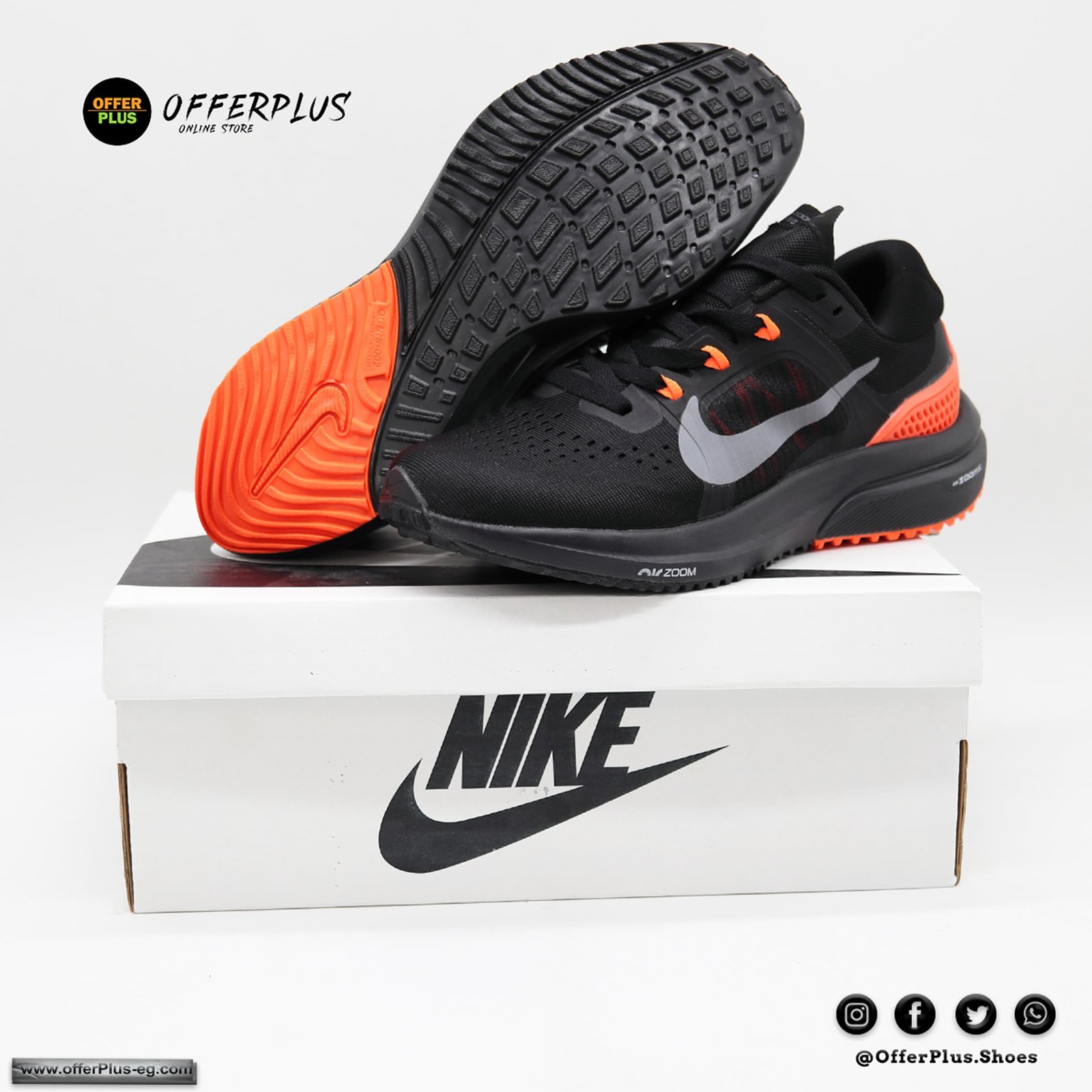 Nike Air Zoom Structure v16 -2023 -Black&Orange - الصورة 2
