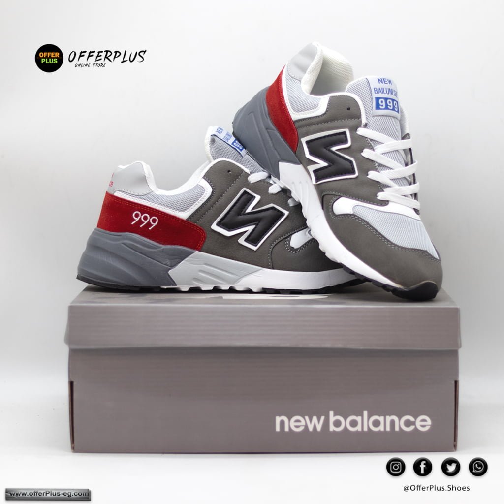 ⁦New Balance 999 Sneakers 2023 -Grey&Red⁩ - الصورة ⁦2⁩