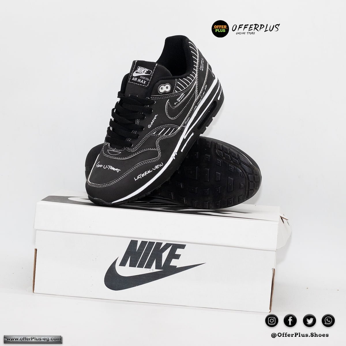 Nike Air Max 1 “Schematic” 2023 -Black - الصورة 5