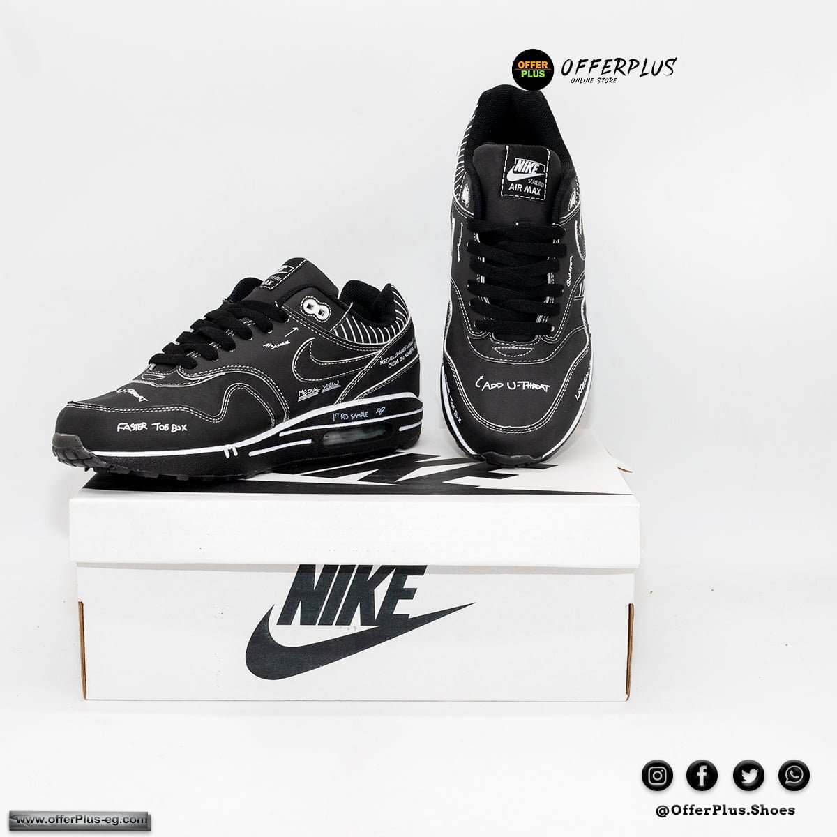 Nike Air Max 1 “Schematic” 2023 -Black - الصورة 4