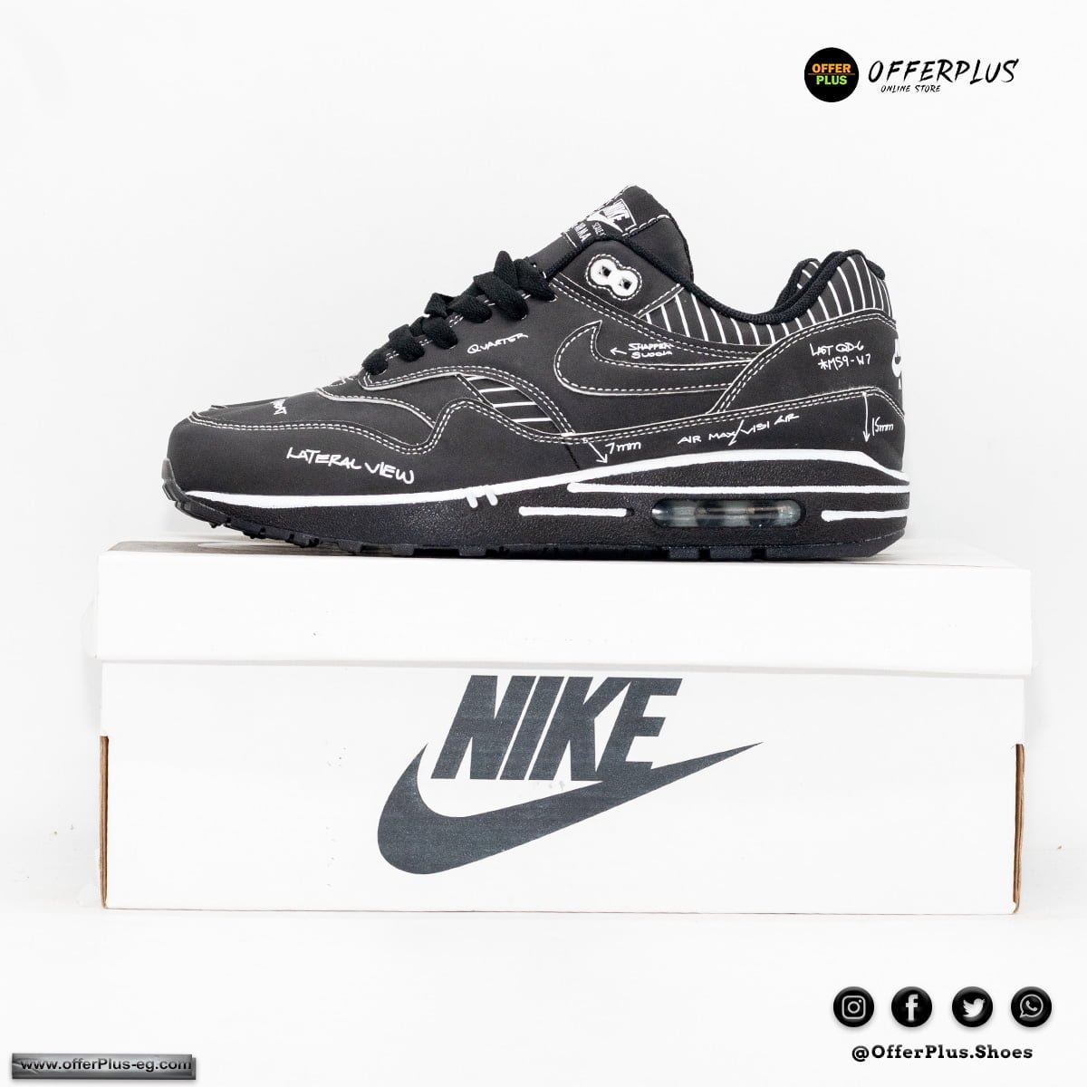 Nike Air Max 1 “Schematic” 2023 -Black