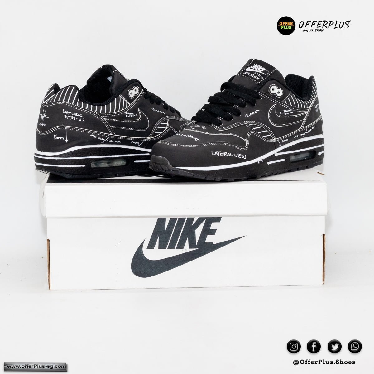 Nike Air Max 1 “Schematic” 2023 -Black - الصورة 2