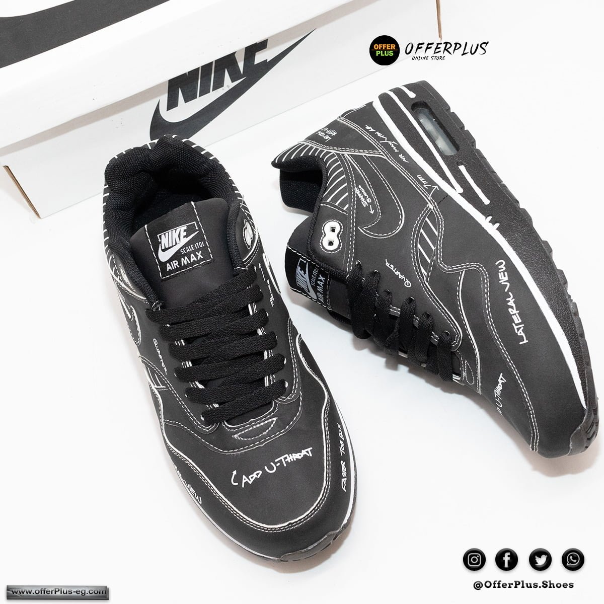 Nike Air Max 1 “Schematic” 2023 -Black - الصورة 6