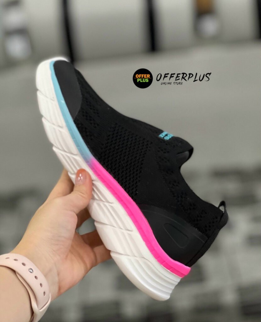 ⁦Skechers Ultra Light  Sneakers 2023 - Black&Pinq⁩ - الصورة ⁦4⁩