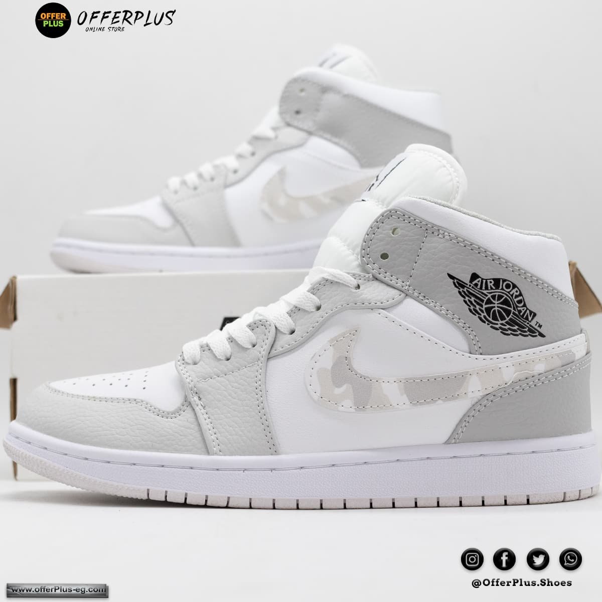 Nike Air Jordan Half Sneakers 2023 -White&Grey