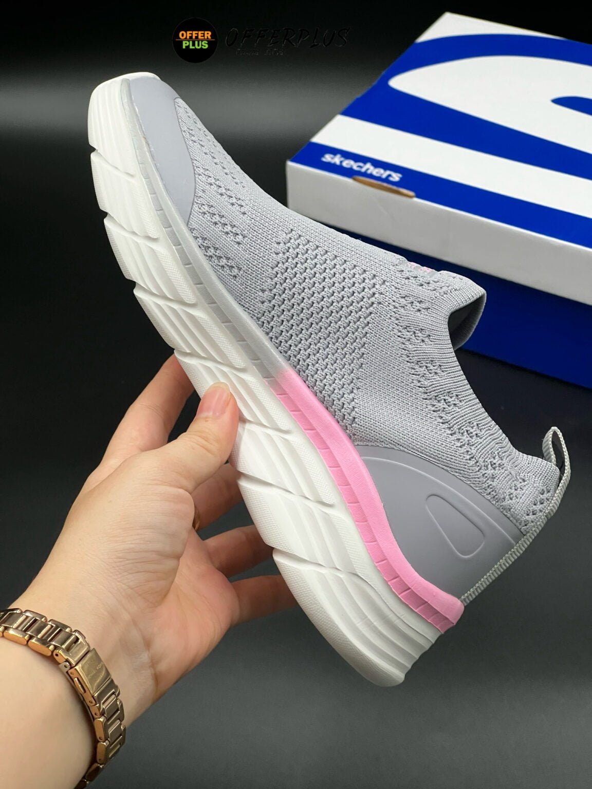 ⁦Skechers Ultra Light  Sneakers 2023 -Grey⁩ - الصورة ⁦2⁩