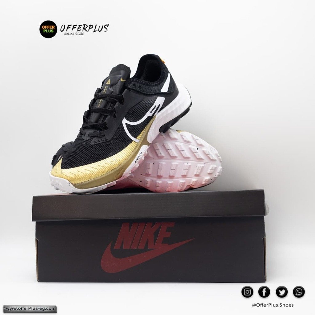 ⁦Nike Air Zoom Terra Kiger 8 Men's Running Shoes 2024 -Black$Gold⁩ - الصورة ⁦5⁩