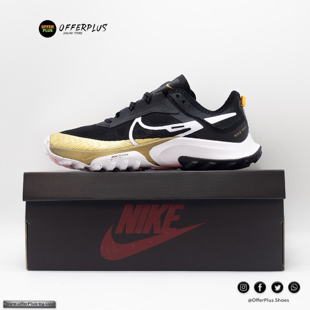 ⁦Nike Air Zoom Terra Kiger 8 Men's Running Shoes 2024 -Black$Gold⁩ - الصورة ⁦6⁩