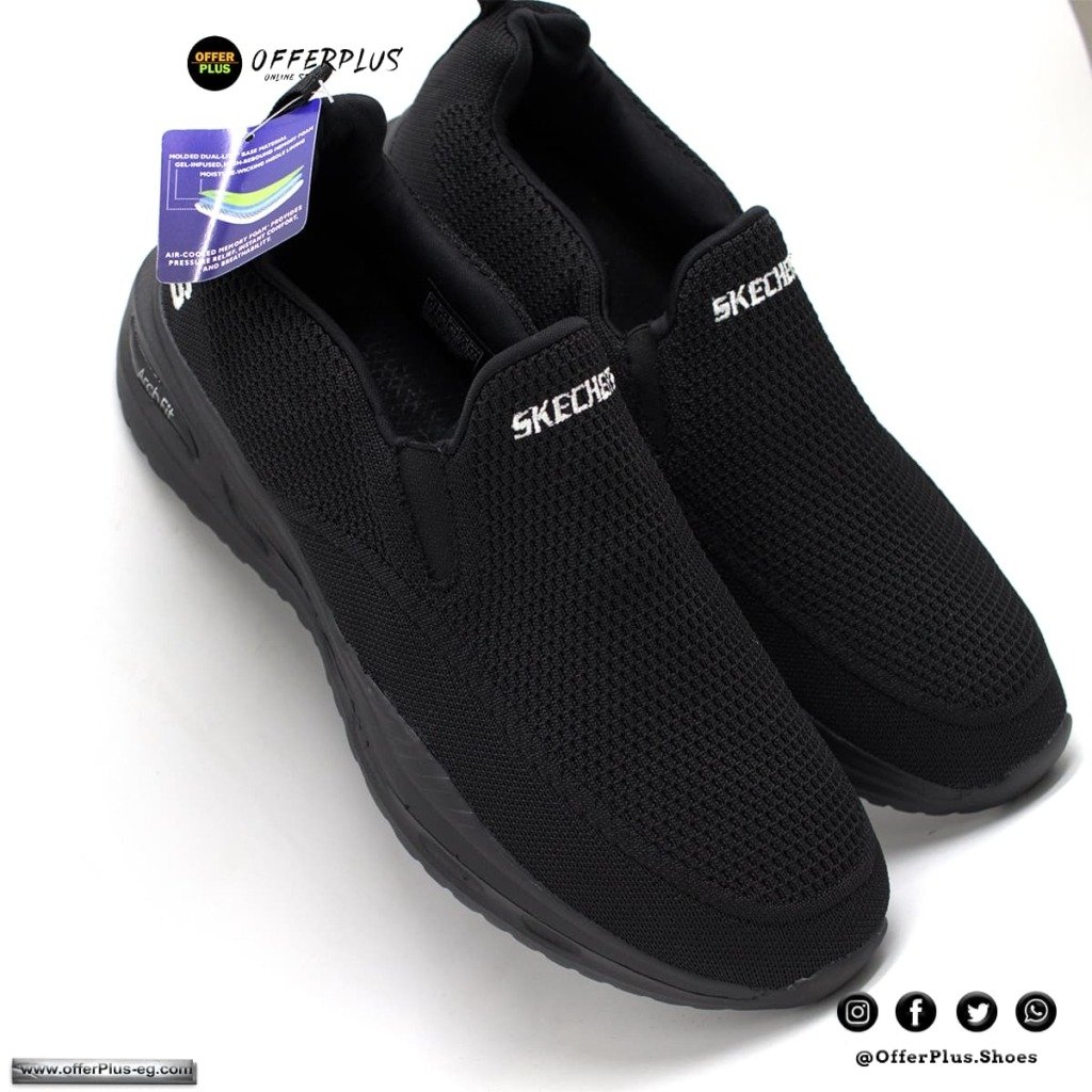 ⁦Skechers GO RUN 2023 Archfit Plus Size -Black⁩ - الصورة ⁦2⁩