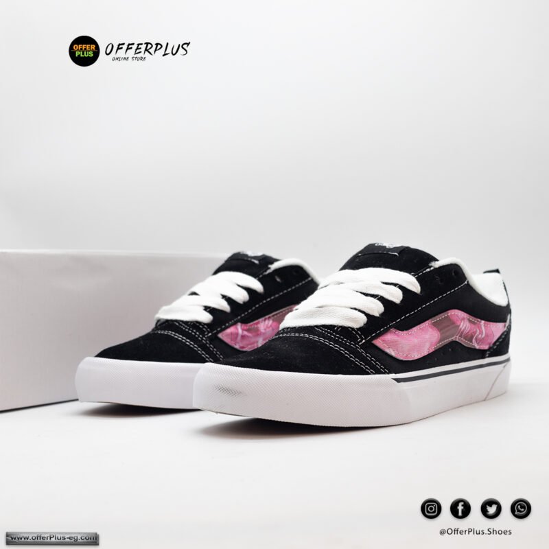⁦Vans Knu Skool Sneakers 2024 - Black&Pinq⁩ - الصورة ⁦2⁩