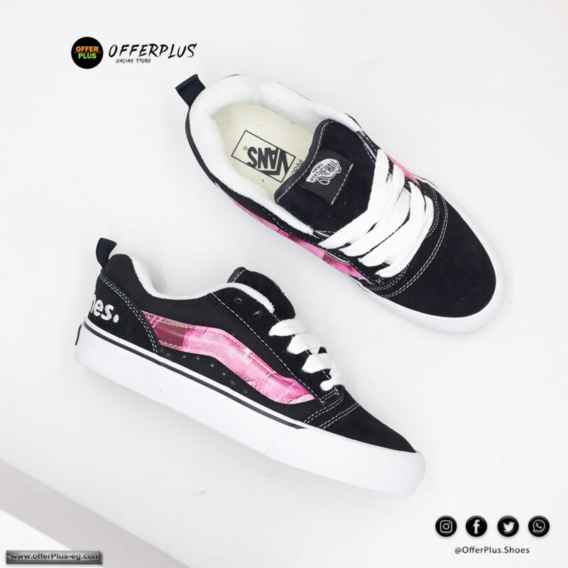 ⁦Vans Knu Skool Sneakers 2024 - Black&Pinq⁩ - الصورة ⁦3⁩