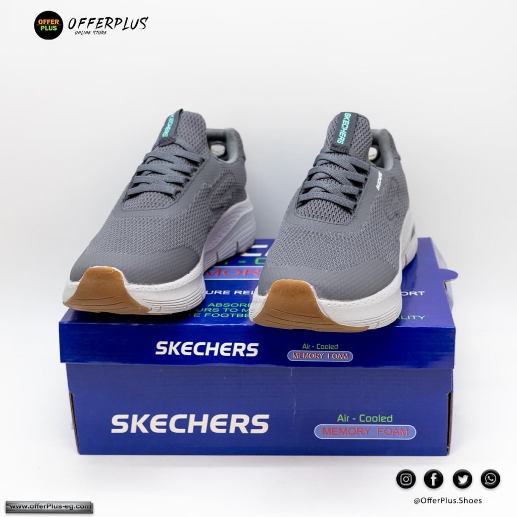 ⁦Skechers Arch Fit  Plus Size 2024 -Grey⁩ - الصورة ⁦2⁩