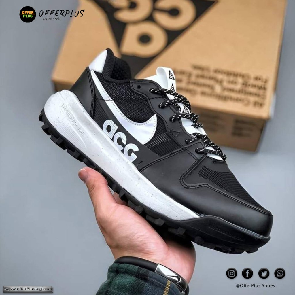 ⁦Nike ACG Lowcate Men's Shoes 2024 - Black&White⁩ - الصورة ⁦3⁩