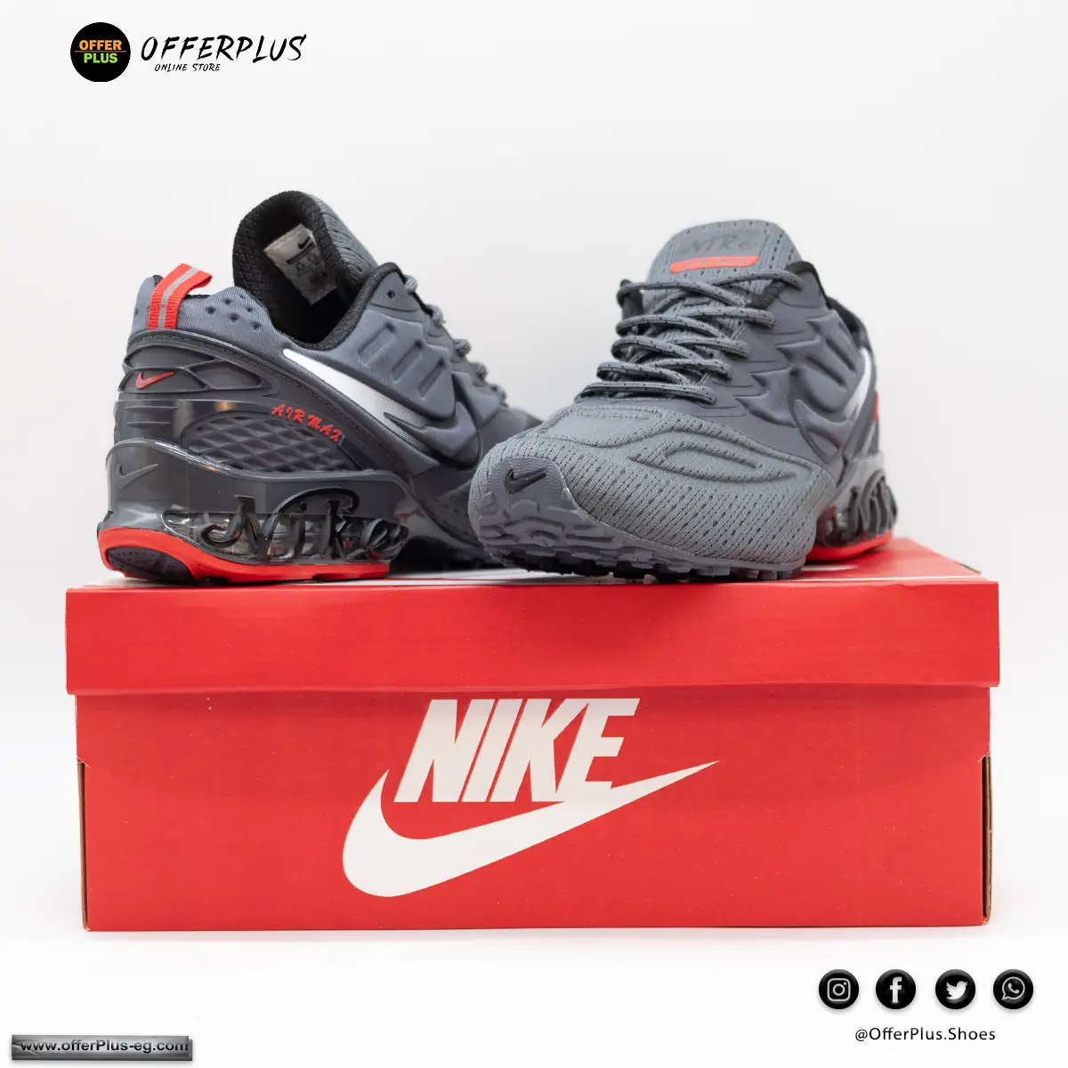 Nike Air Max Shox Running 2024 -Grey - الصورة 3