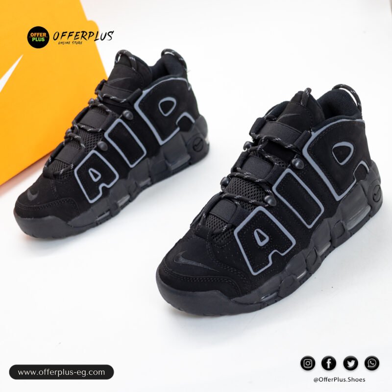 ⁦Nike Air more Uptempo Sports 2025-Black&Grey⁩ - الصورة ⁦9⁩
