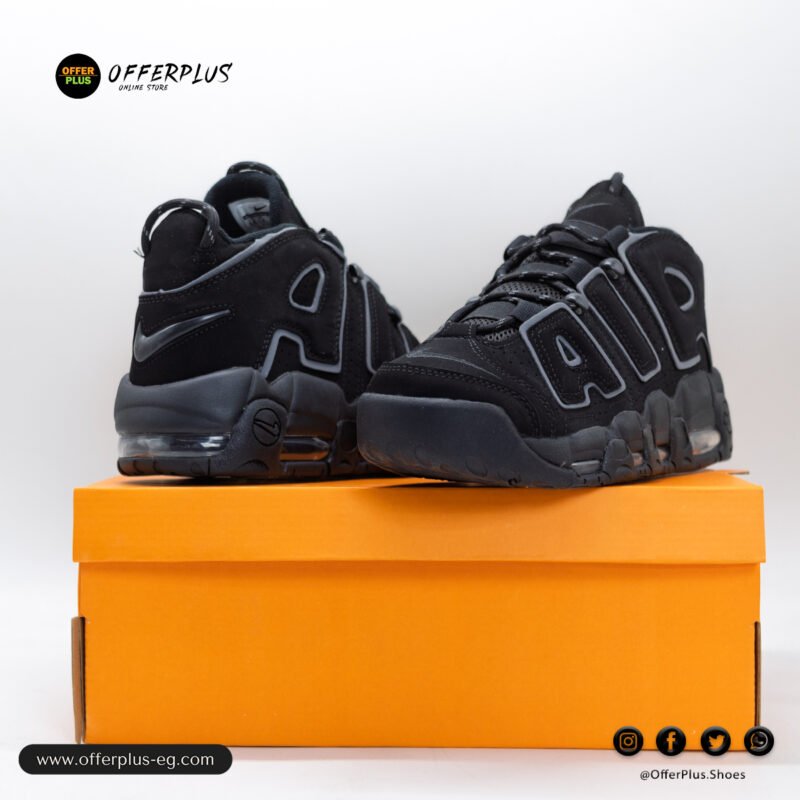 ⁦Nike Air more Uptempo Sports 2025-Black&Grey⁩ - الصورة ⁦3⁩