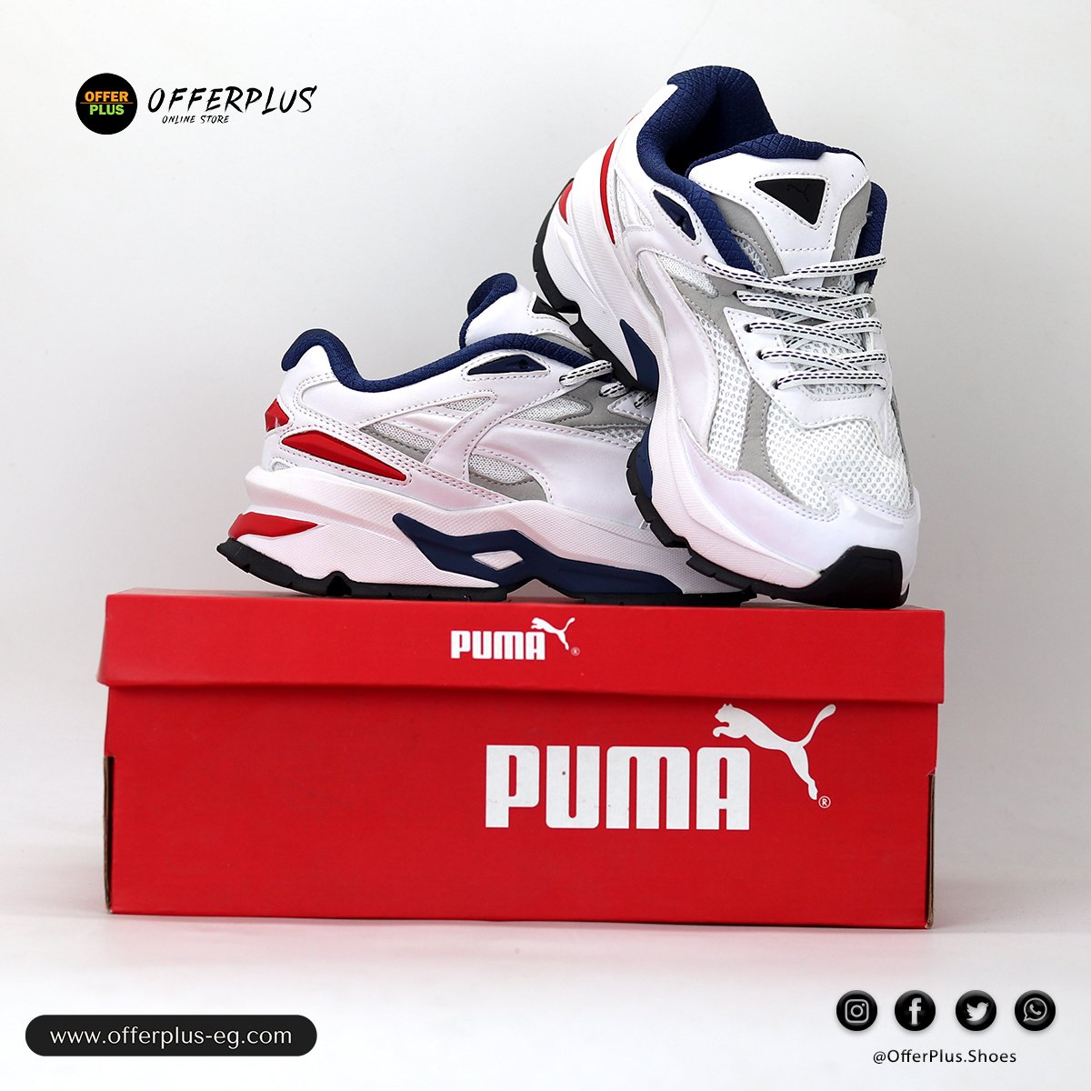 Puma Nano Odyssey Sneakers Shoes Casual 2025- White&Nevy - الصورة 6