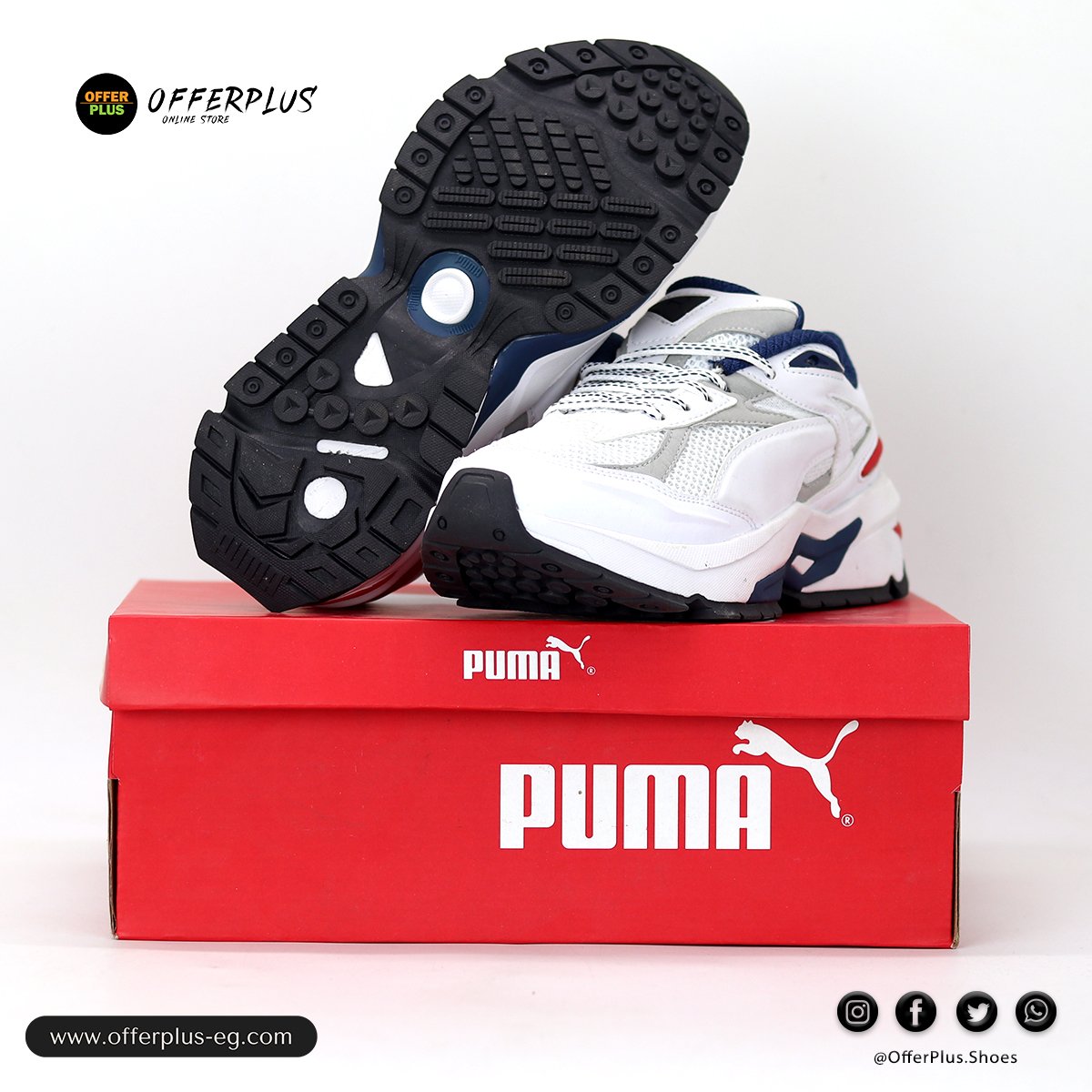 Puma Nano Odyssey Sneakers Shoes Casual 2025- White&Nevy - الصورة 4