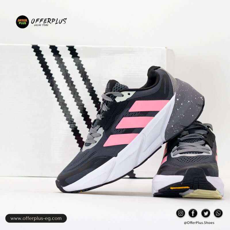 ⁦adidas Adistar 2.0 Running Shoes  2025 -Black&Pinq⁩ - الصورة ⁦2⁩