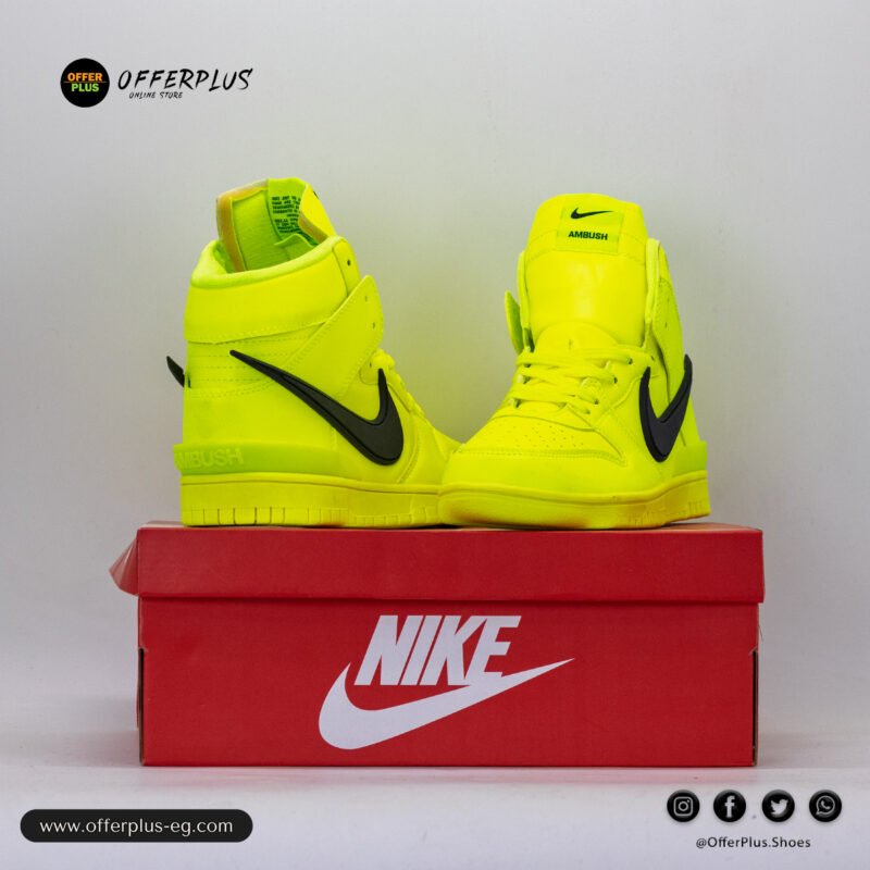 ⁦Nike Air Force 1 X Ambush  High Atomic Green 2025⁩ - الصورة ⁦4⁩