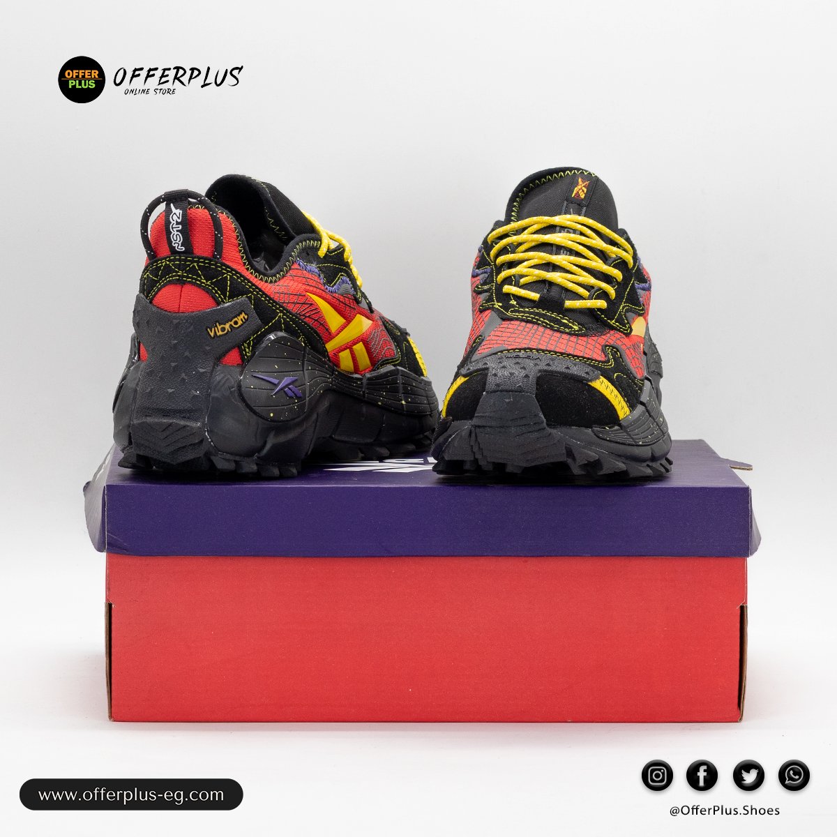 Reebok Zig Kinetica II Edge The Flintstones Mens 2025 -Red - الصورة 2