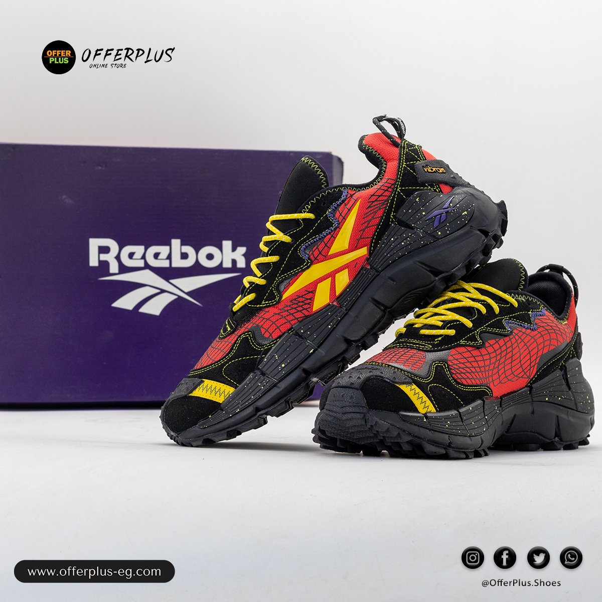 Reebok Zig Kinetica II Edge The Flintstones Mens 2025 -Red - الصورة 9