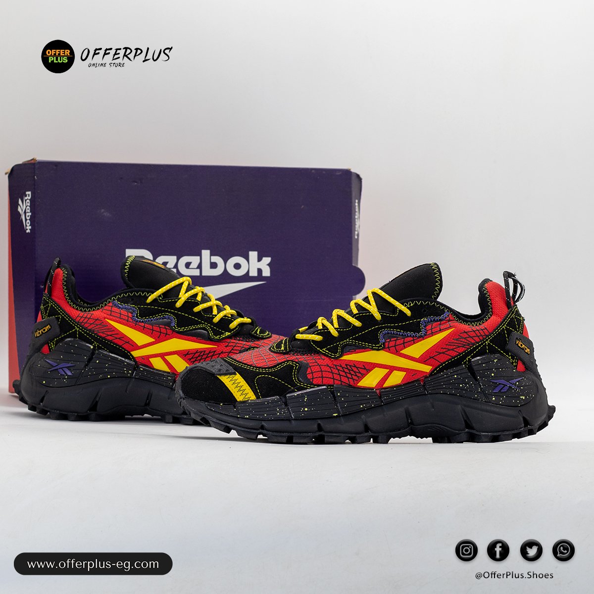 Reebok Zig Kinetica II Edge The Flintstones Mens 2025 -Red - الصورة 10