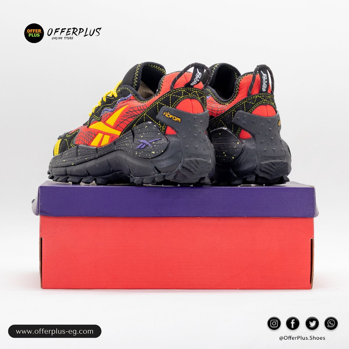 Reebok Zig Kinetica II Edge The Flintstones Mens 2025 -Red - الصورة 4