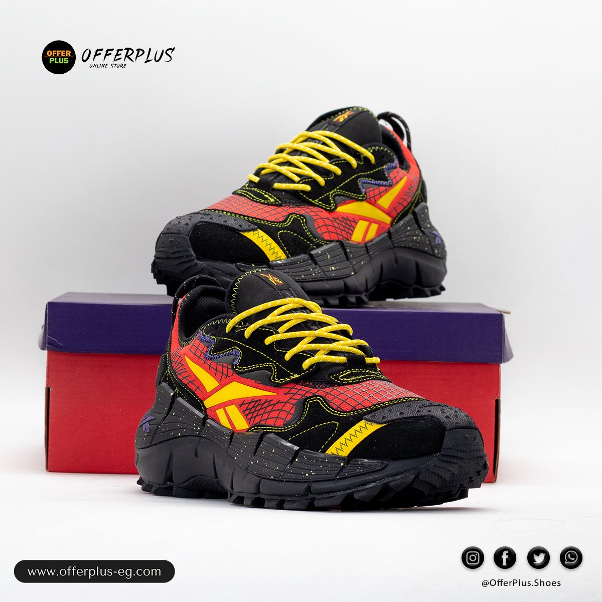 Reebok Zig Kinetica II Edge The Flintstones Mens 2025 -Red - الصورة 6