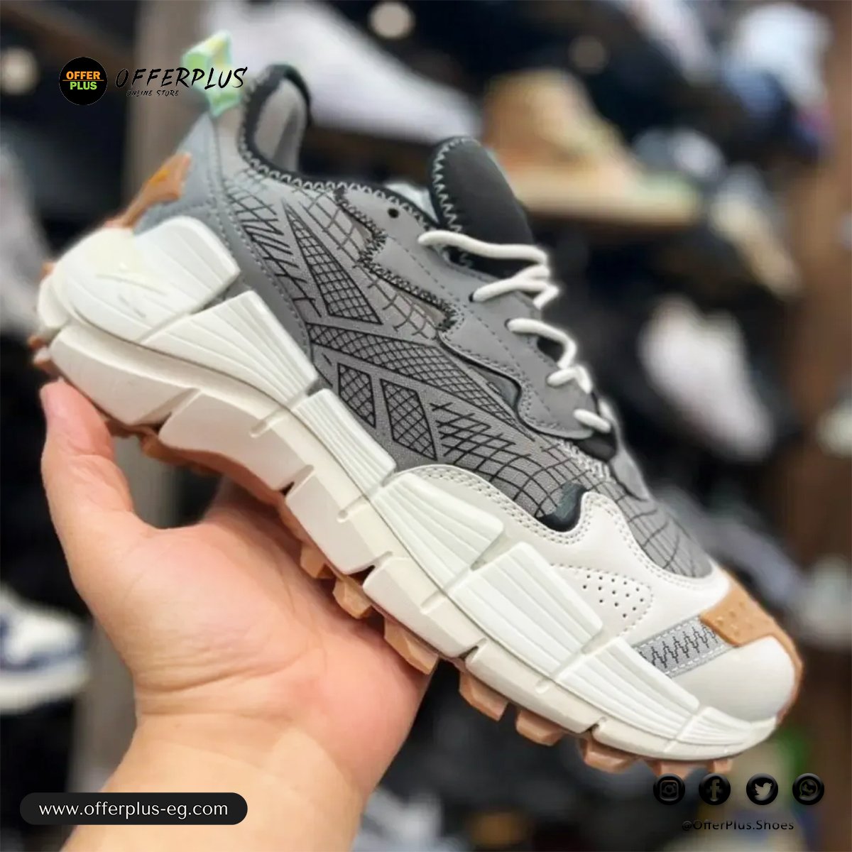 Reebok Zig Kinetica II Edge The Flintstones Mens 2025 -Grey&Black2 - الصورة 2