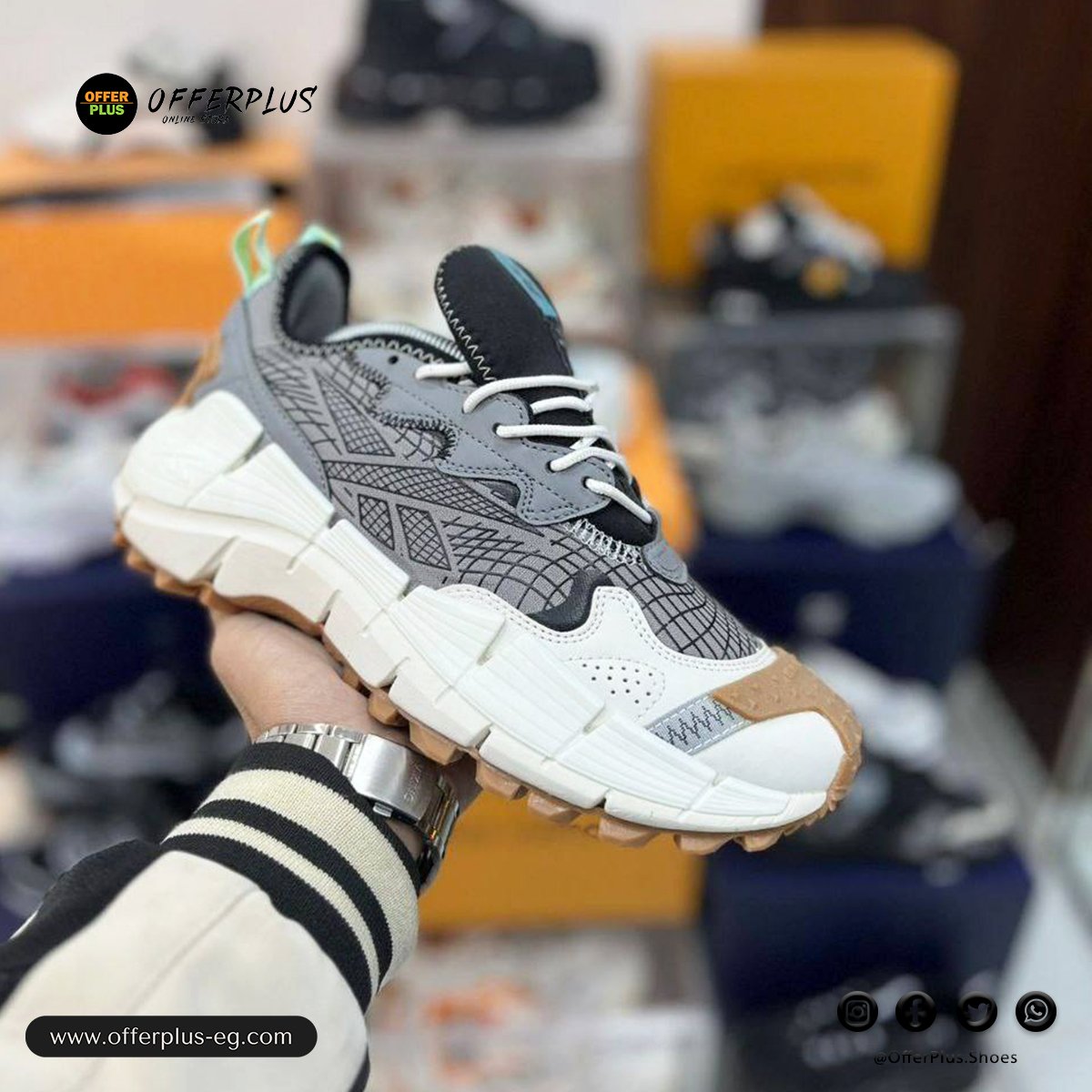 Reebok Zig Kinetica II Edge The Flintstones Mens 2025 -Grey&Black2 - الصورة 3