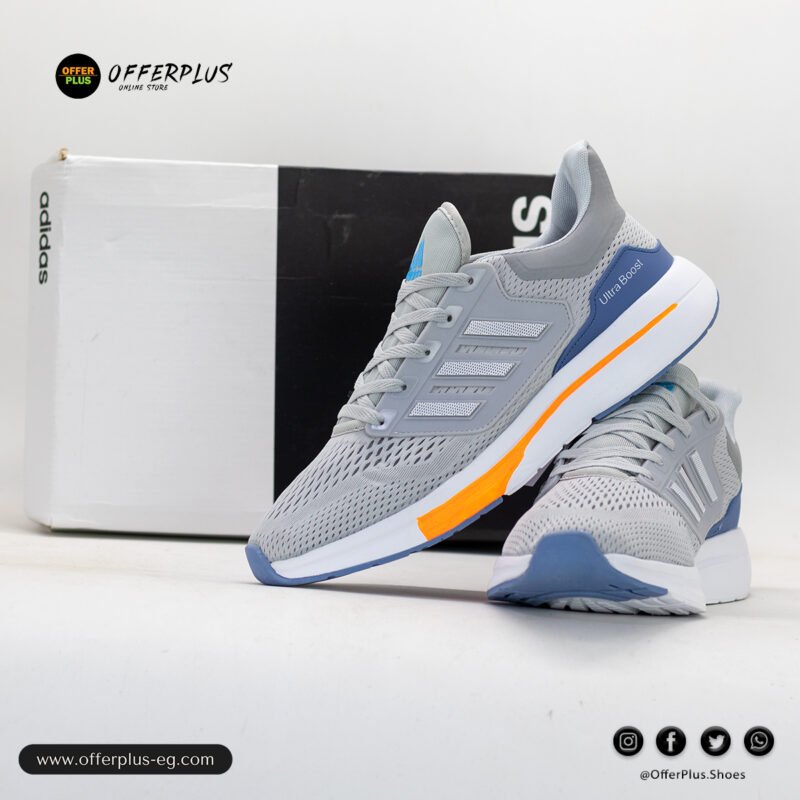⁦Adidas EQ210-Sneaker 2024 Plus Size - Grey&orange⁩ - الصورة ⁦2⁩