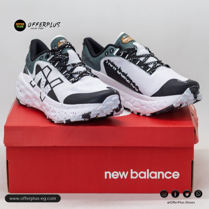 ⁦New Balance Fresh Foam More Trail V2 (MTMORLY2) 2025 - White&Black⁩ - الصورة ⁦2⁩