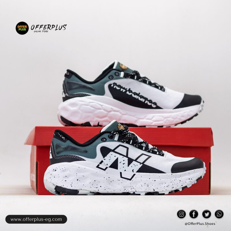 ⁦New Balance Fresh Foam More Trail V2 (MTMORLY2) 2025 - White&Black⁩ - الصورة ⁦6⁩