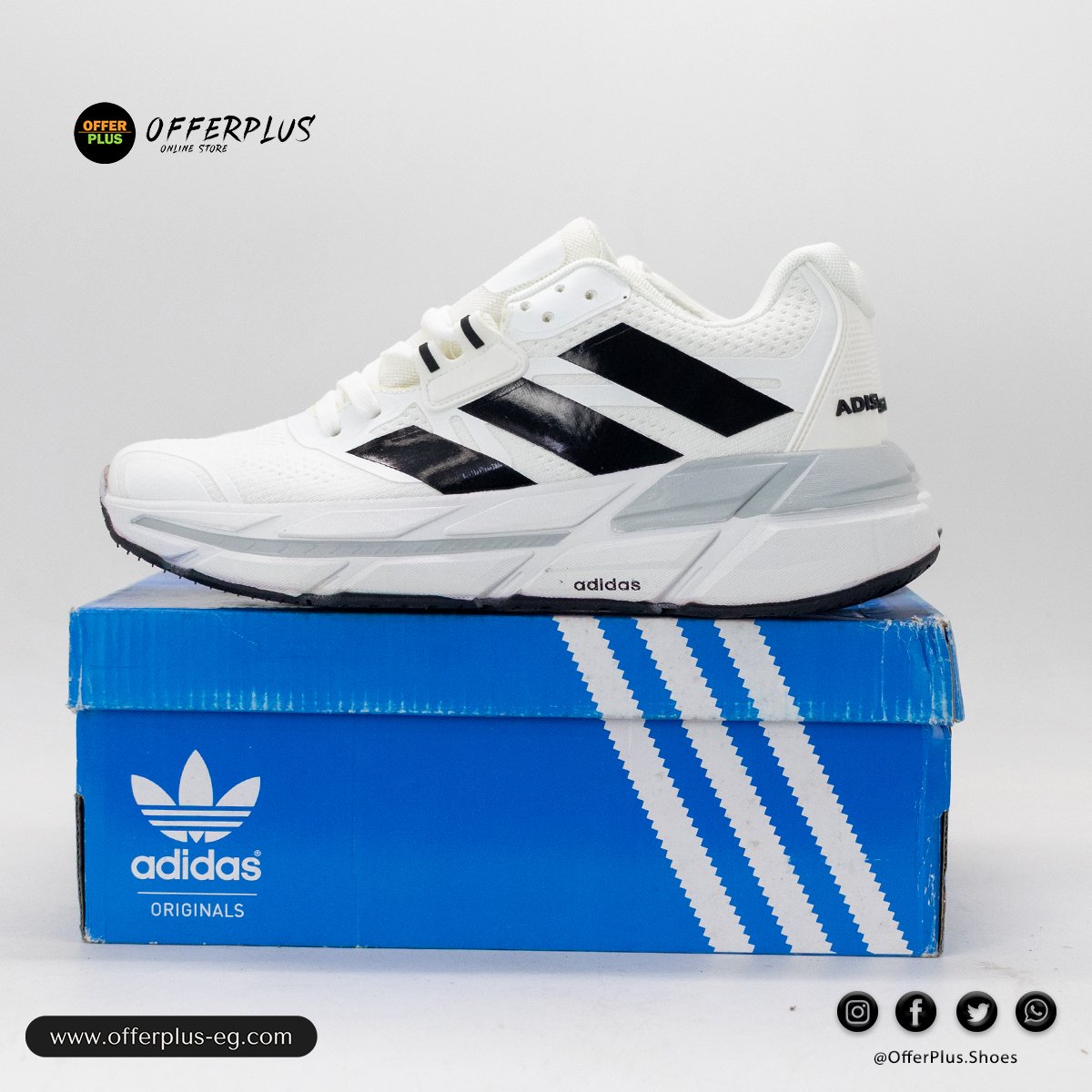 Adidas Adistar 4 Running Plus Size_White&Black - الصورة 3