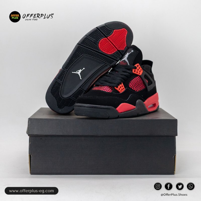 ⁦Air Jordan 4 Retro “Red Thunder” - 2025⁩ - الصورة ⁦5⁩