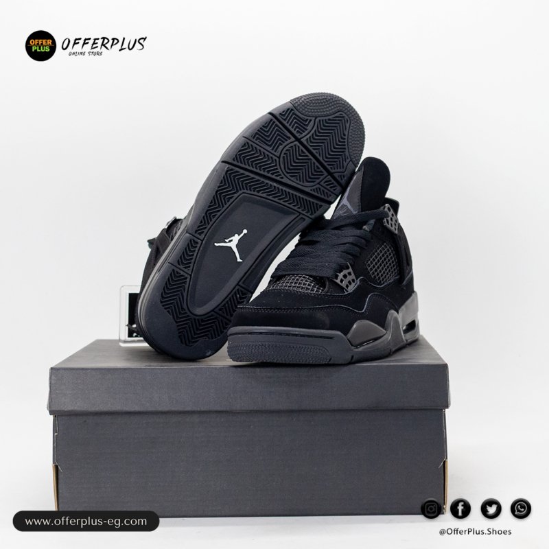 ⁦Air Jordan 4 Retro “Black Cat” - 2025⁩ - الصورة ⁦6⁩