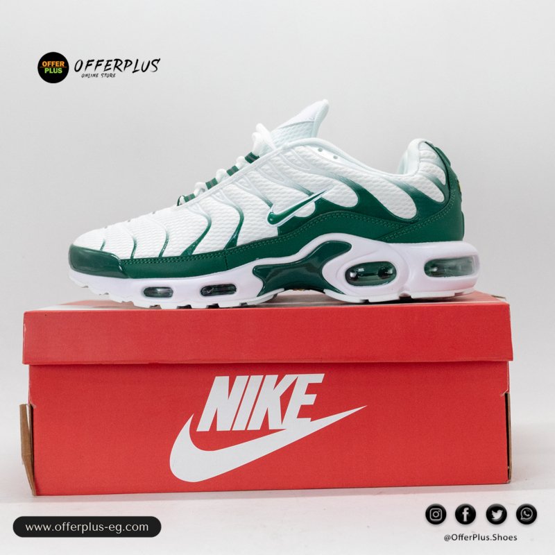 ⁦Nike Air Max Plus Tn 2025 Plus Size-White&Green⁩ - الصورة ⁦4⁩