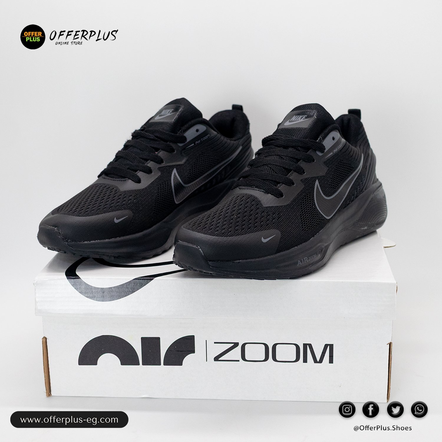 Nike Air Zoom Winflo 10 Plus Size2025-Black - الصورة 2