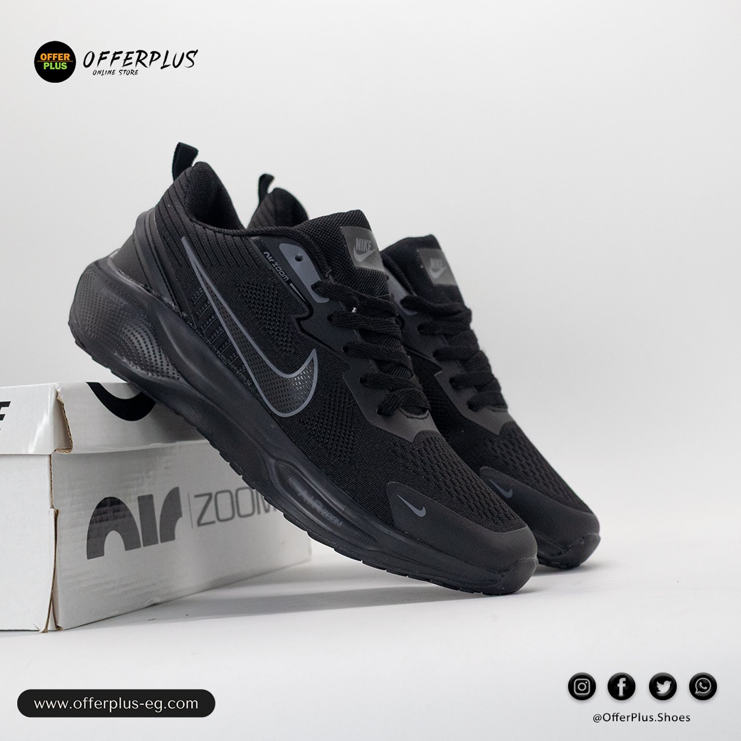 Nike Air Zoom Winflo 10 Plus Size2025-Black - الصورة 6