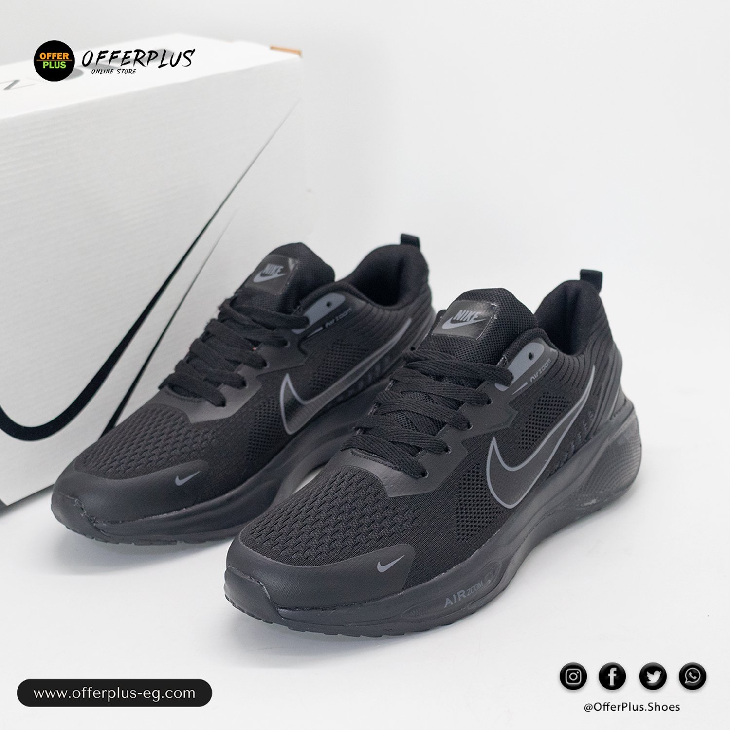 Nike Air Zoom Winflo 10 Plus Size2025-Black - الصورة 8