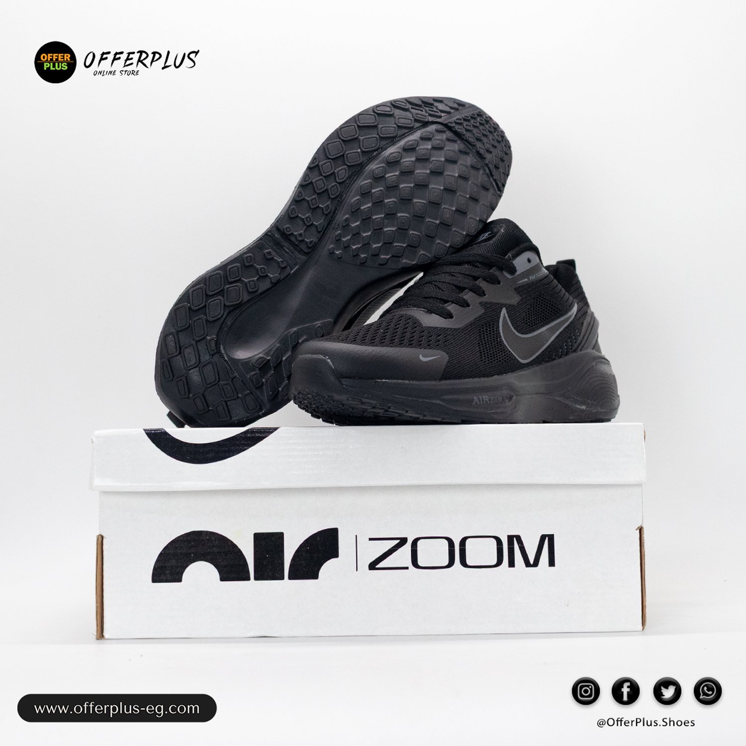 Nike Air Zoom Winflo 10 Plus Size2025-Black - الصورة 3