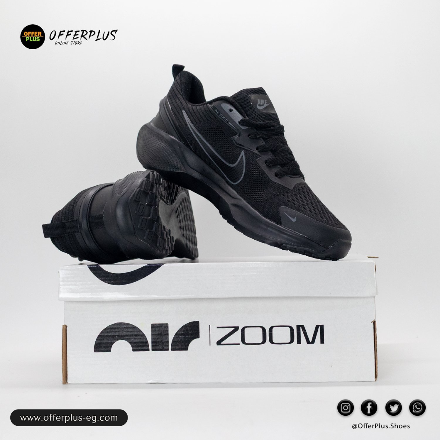 Nike Air Zoom Winflo 10 Plus Size2025-Black - الصورة 5